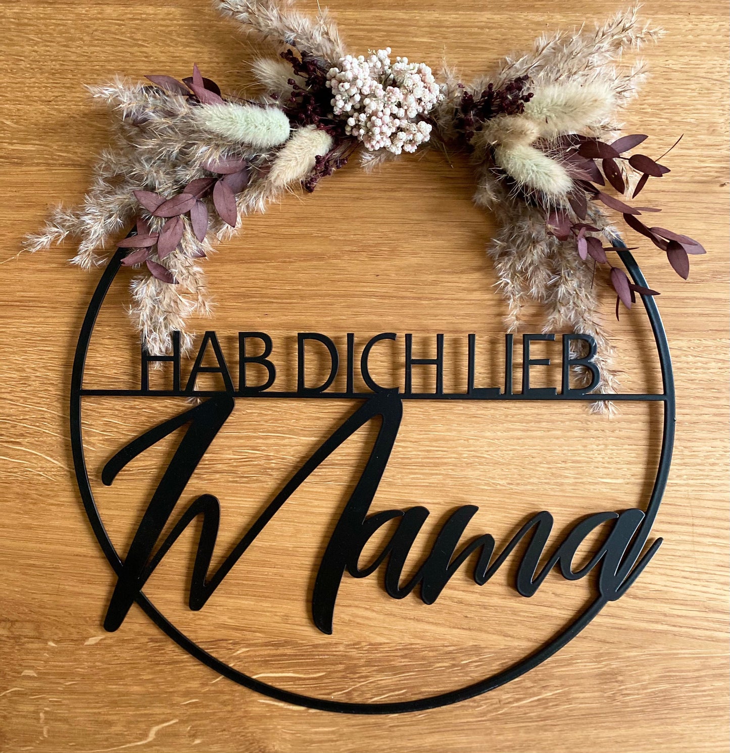 Geschenk Muttertag, Metallkranz ohne Dekoration