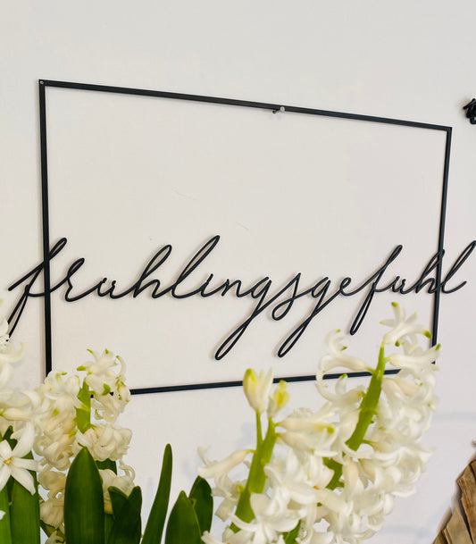 Metallschild „Frühlingsgefühl“