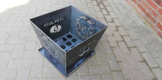 Personalisierte Feuertonne